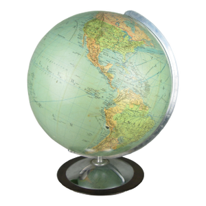 Mid 20th Century Columbus Duo Erdglobus Lighted Glass Globe Paul Oestergaard