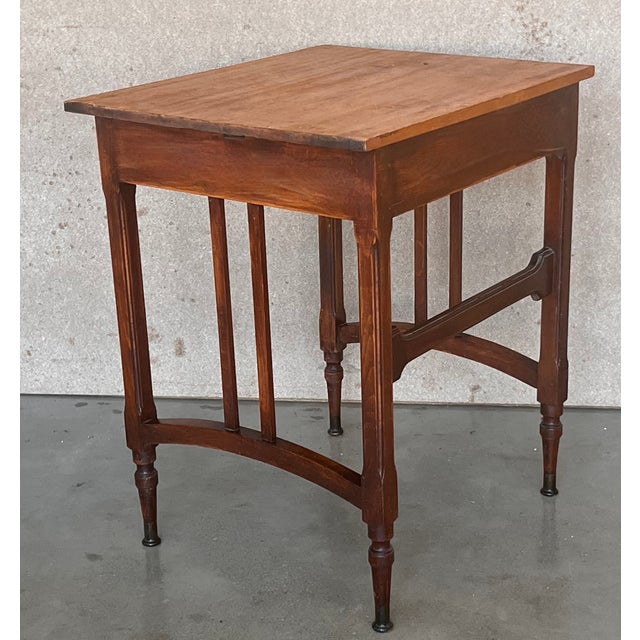 Spanish Country Pine Side Table With Drawer For Sale - Image 11 of 12