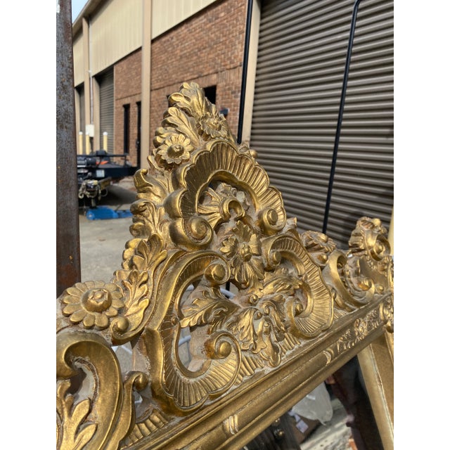 English Golden Framed Wall Mirror For Sale - Image 3 of 6