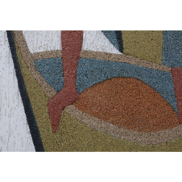 Blue Belgian Artist, Fisherman Artwork, 1970s, Resin For Sale - Image 8 of 14