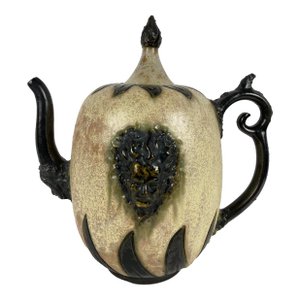 Art Deco Style Ceramic Vase, Early 20th Century Art Pottery Vessel by S. Hublet