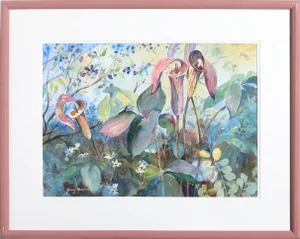 Ginny Masters - Flowers Framed Watercolor Painting