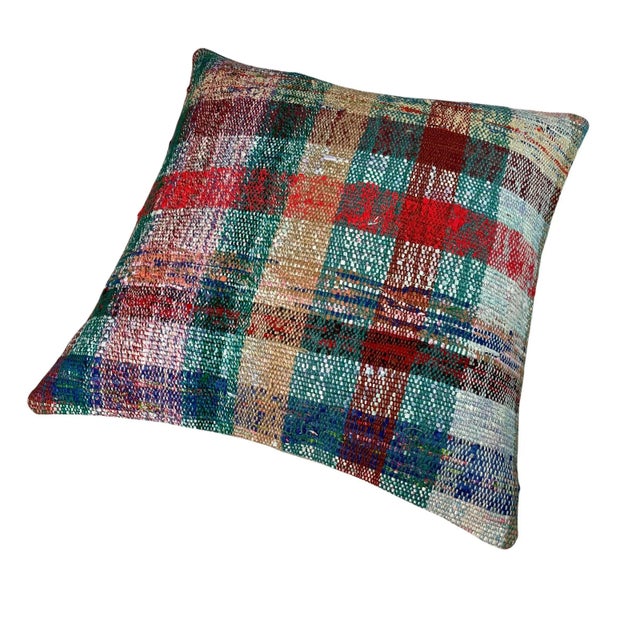 1970s Vintage Turkish Kilim Bench Cushion Cover For Sale - Image 5 of 11