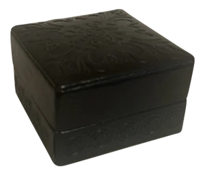 Mid 20th Century Italian Embossed Leather Square Box