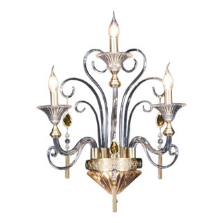 Collection Dubai Wall Lamp in Metal and Crystal by Jago For Sale