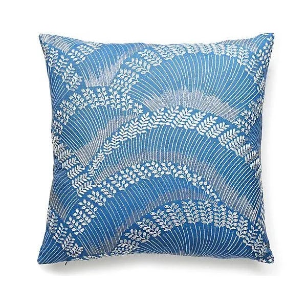 Traditional The House of Scalamandré Lovegrass Embroidery Pillow, Marlin For Sale - Image 3 of 3