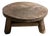 Andrianna Shamaris Antique Teak Wood Round Side Table or Stool For Sale