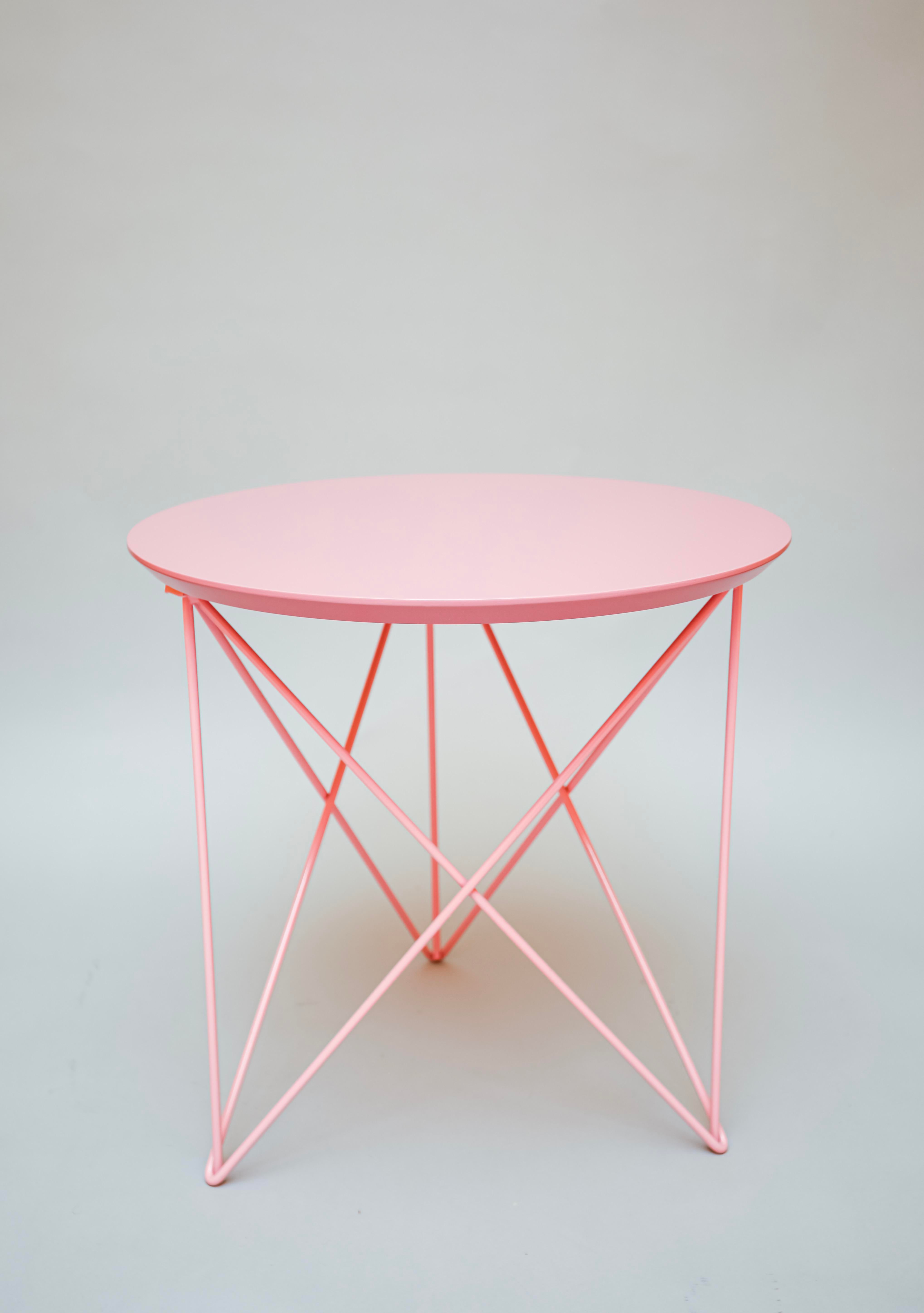 light pink side table