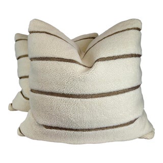 Rosemary Hallgarten "Laria" Shearling 22" Pillows-A Pair For Sale