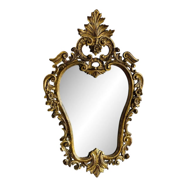 Italian Gilt Wood Wall or Console Mirror. Pier, Commode Mirror For Sale
