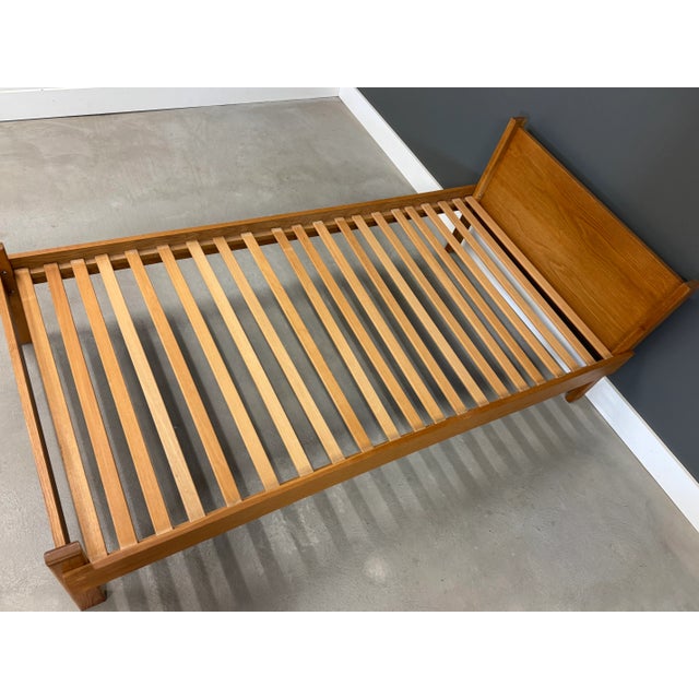 1980s 1980s Modern Oak Twin Bed For Sale - Image 5 of 6