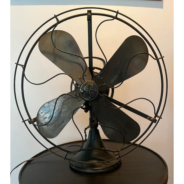 Vintage Antique Ge 3 Speed Industrial Table Fan For Sale - Image 12 of 12