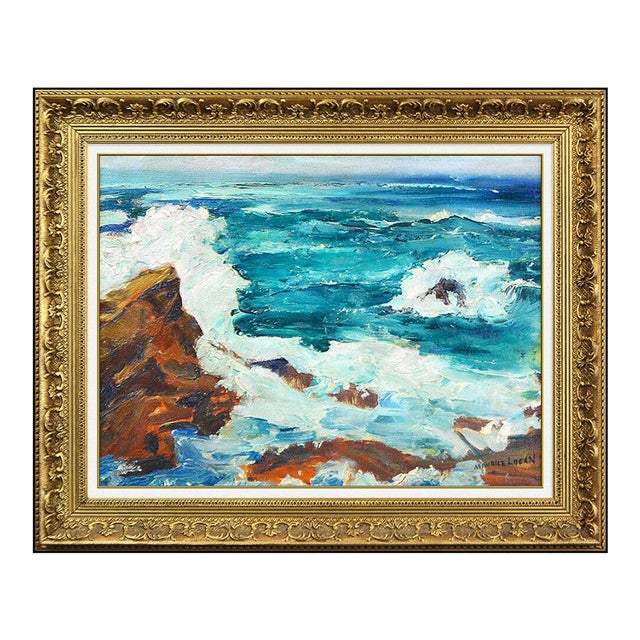 Early 20th Century The Waves on the California Coast, Maurice Logan For Sale