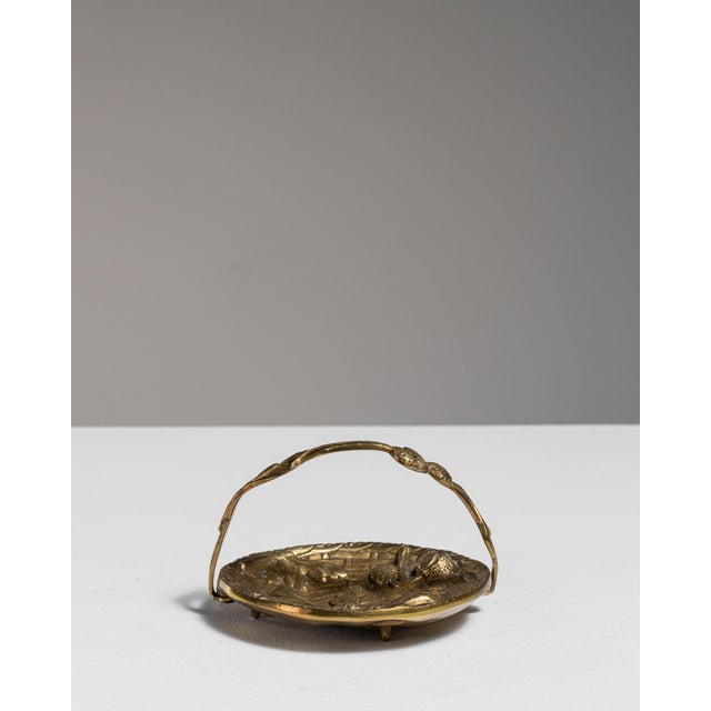 1960s 1960s Belgium Art Nouveau Brass Decorative Bowl For Sale - Image 5 of 15