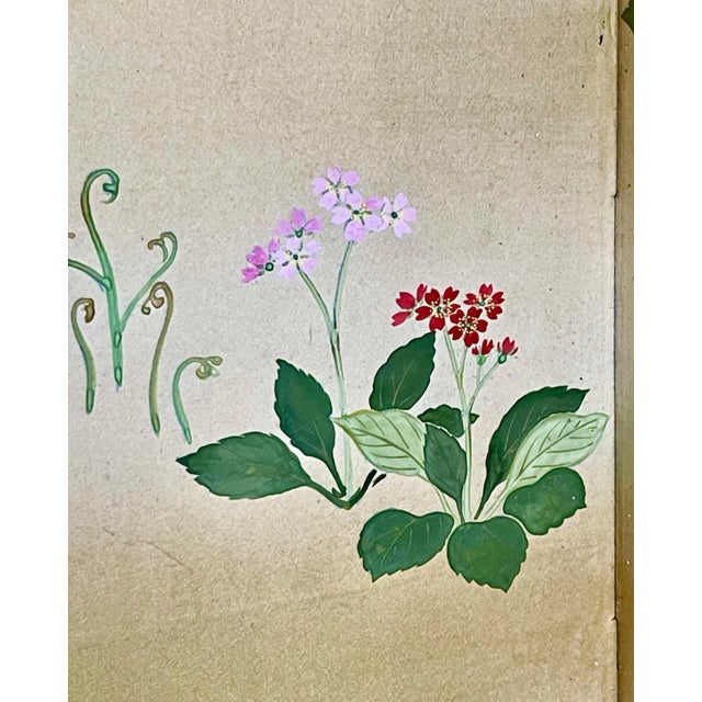 1910s Taisho Period Japanese 6-Panel Table Screen With Custom Box, Calligraphy For Sale - Image 5 of 12