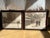 Pair of antique black-and-white photographs documenting a rare San Francisco snowfall, with views of a Victorian residence...