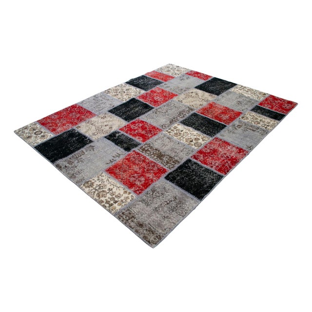 Earthy Colors Turkish Rug Hand Knotted Handstitched Art Living Room Decor - 6'1"x7'9" For Sale - Image 4 of 16