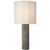 Modern Anne-Marie Barton by Visual Comfort Signature Fumar 29" Table Lamp in Ridged Graphite with Bouclé Shade For Sale - Image 3 of 3
