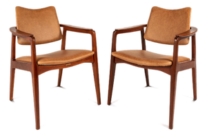 Set of Two ( 2 ) Model 132 Accent Chairs by Sigvard Bernadotte for France & Son France & Daverkosen Sold by John Stuart, Denmark, C. 1953