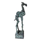 Early 21st Century Bronze Artist Made Brutalist Style Camel Sculpture For Sale