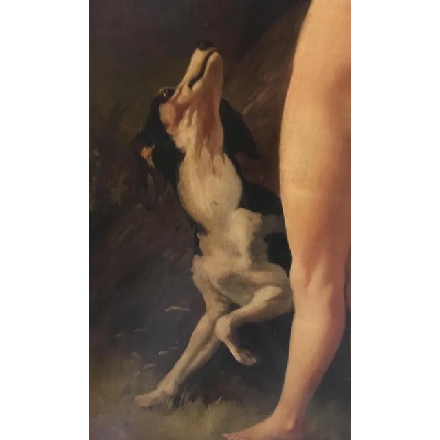 C.A.Coessin De La Foss, Diana the Huntress, Oil on Canvas, Framed For Sale - Image 4 of 7