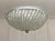 Vintage Flat Ceiling Lamp with Curved Frosted Glass Shade on Brass Bracket, 1980s For Sale - Image 3 of 8