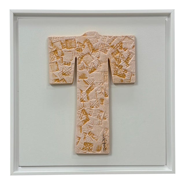 One of a Kind Japanese Kimono Ceramic Sculpture For Sale