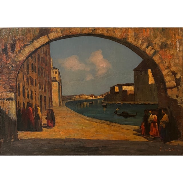 Pino Pessina da Castanedo, Visione Veneziana, Oil on Canvas, Framed For Sale - Image 12 of 12