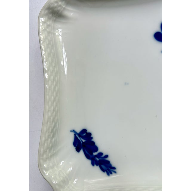 Mid 20th Century Pair Royal Doulton "Blå Blomst" Lattice Porcelain Trays For Sale - Image 10 of 18