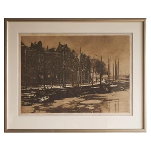 Willem Witsen, Amsterdam with Snow, Etching, 1903