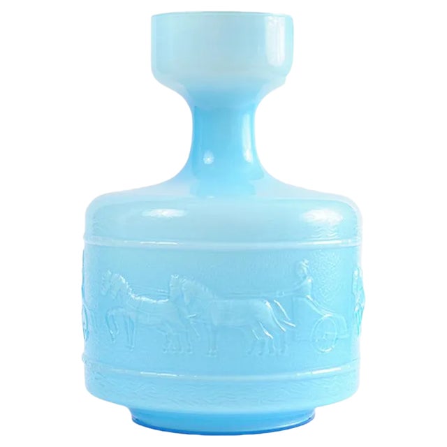 Mid-Century Italian Pressed Glass Vase from Empoli, 1960s For Sale