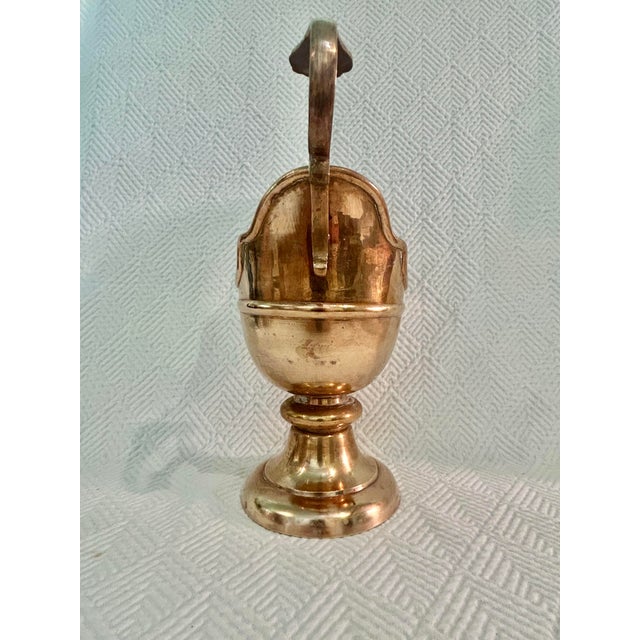 Mid 20th Century Brass Pedestal Ewer or Lavabo Water Vessel For Sale - Image 4 of 11