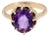 Mid 20th Century Vintage Amethyst Ring 14k (585) Yellow Gold Vintage Amethyst Ring, Size 5 For Sale