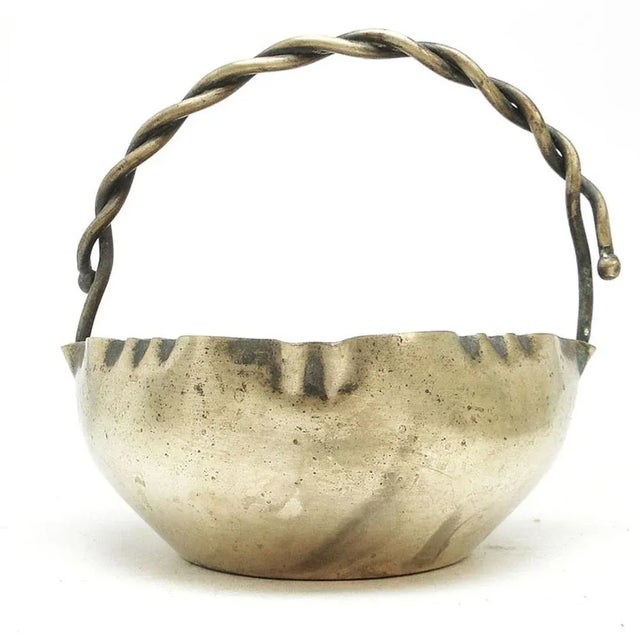 Metal Art Deco Sugar Bowl from Norblin, Poland, 1930s For Sale - Image 7 of 7