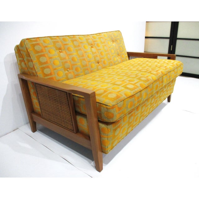 Mid 20th Century Jack Lenor Larsen Henredon Styled Mid Century Loveseat For Sale - Image 5 of 12