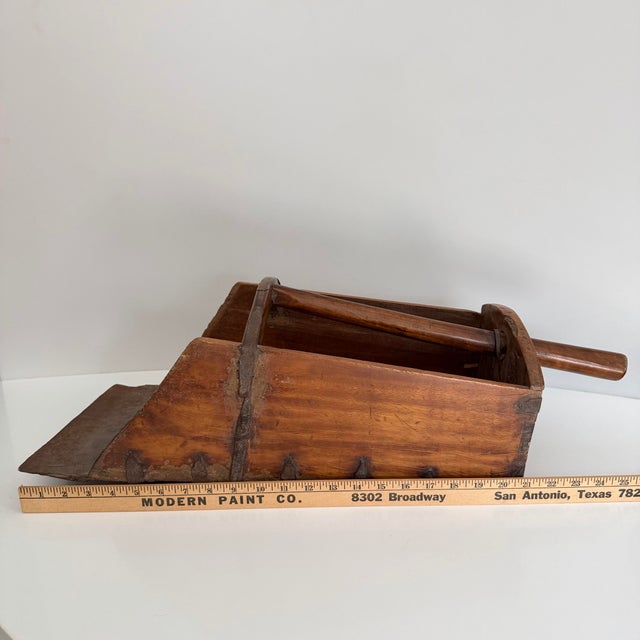 Antique Large Wooden Grain Scoop For Sale - Image 9 of 11
