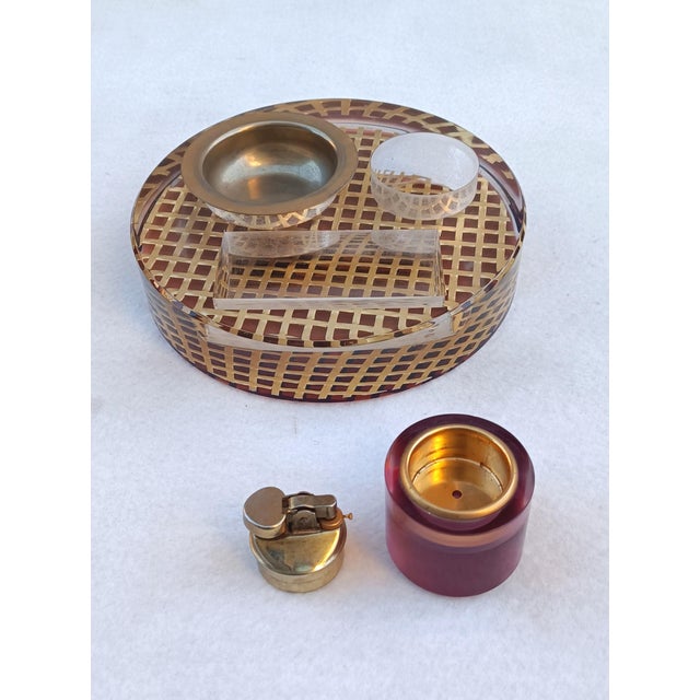 Built-in Smoking Set with Ashtray and Lighter, 1970s, Set of 2 For Sale - Image 13 of 14