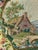 Mid 20th Century Vintage Cottage Scene Petit Point Pillow For Sale - Image 5 of 8
