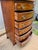 Early 20th Century Regency Style Tall Boy Bow Front Chest of Drawers For Sale - Image 13 of 14