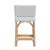 Serienna 24.5 in. Seat Height Rectangular Rattan Low Back Counter Stool, White/Gray Dot / Natural Rattan Frame For Sale In Chicago - Image 6 of 8