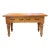 Late 20th Century Country English Farmhouse Pine Console Table With Turned Legs and Brass Hardware For Sale