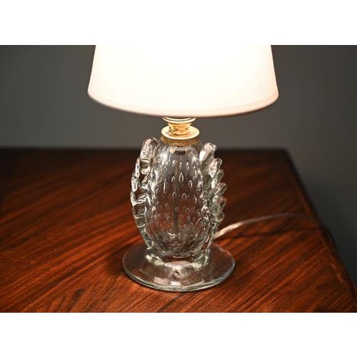 Bullicante Murano Glass Floral Table Lamps from Seguso, Italy, 1950s, Set of 2 For Sale - Image 3 of 16