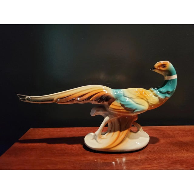Mid 20th Century Mid-Century Modern Pair of Ring Neck Pheasants by Copley For Sale - Image 4 of 8