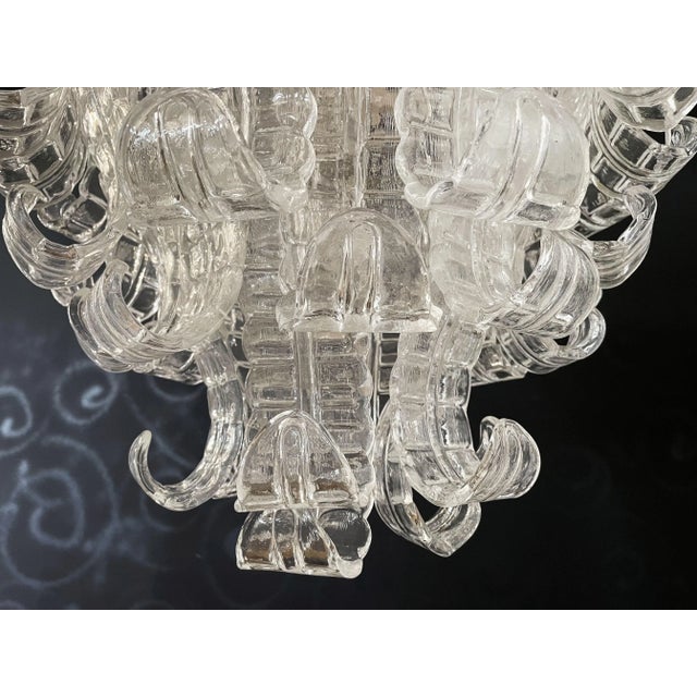 Italian Felci Murano Glass Chandelier by Barovier e Toso, 1972 For Sale - Image 6 of 18