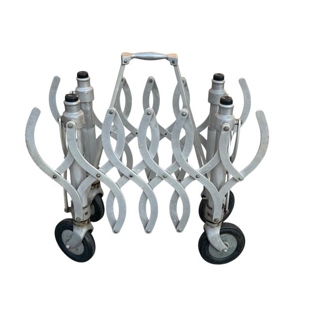 Industrial Industrial Chic Aluminum Casket Trolly Cocktail Table Base For Sale - Image 3 of 7