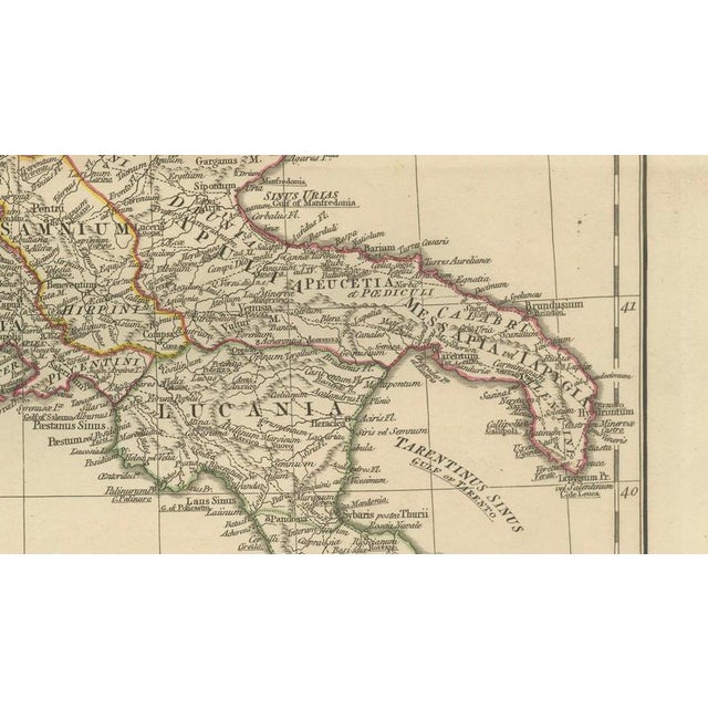 Antique Map of Ancient Italy, 1818 For Sale - Image 15 of 18