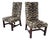 Ralph Lauren High Back Tiger Dining Accent Chairs, Pair For Sale