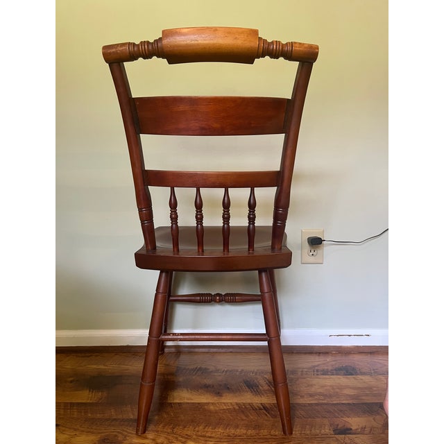 Late 20th Century L. Hitchcock Maple Harvest Inn Side Chair For Sale In Atlanta - Image 6 of 6