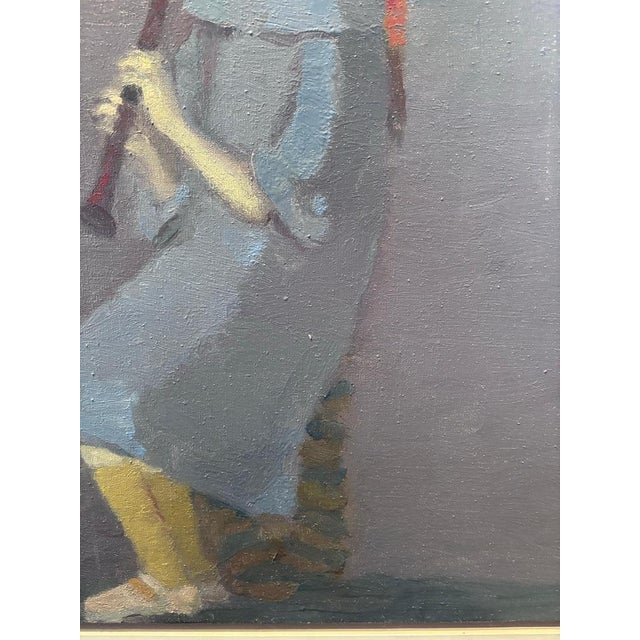 Contemporary Igor Smekalov, Portrait with Flute, 21st Century, Oil Painting For Sale - Image 3 of 9