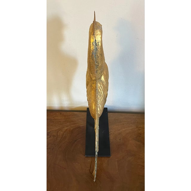 Antique 19th Century American Folk Art Gilt Swell Body Copper and Zinc Rooster Weathervane For Sale - Image 11 of 12